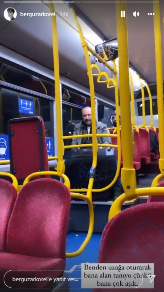 Londra'da otobüse binen Halit Ergenç ve Bergüzar Korel'in çılgın halleri herkesi güldürdü