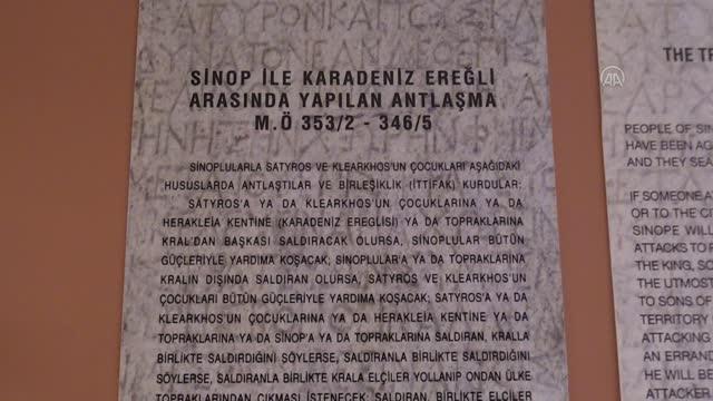 Karadeniz'de iki şehir ilişkisi 2 bin 300 yıllık sözleşme Sinop Müzesi'nde