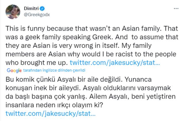 Twitch'te Asyalılarla, yasak olduğu iddia edilen Yunan yayıncısı olarak kabul edildi
