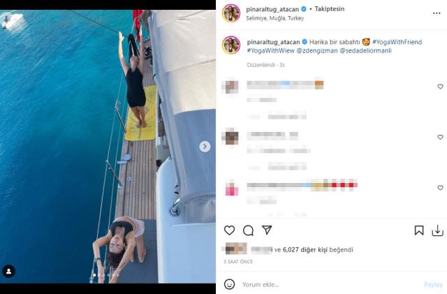 47 Pınar Altuğ, teknede kalkarak poz verdi