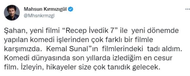 Mahsun Kırmızıgül, Recep İvedik'i Kemal Sunal filmlerine benzetti!  Kıyaslamaya tepki üstüne tepki yağdı