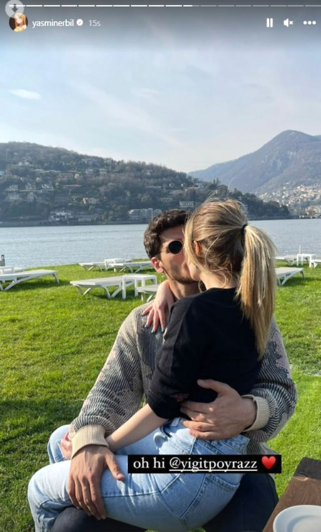 Aşka gelen Yasmin Erbil, sevgilisi Yiğit Poyraz'la öpüşme pozunu paylaştı