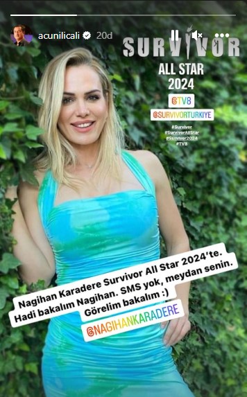 Survivor All Star 2024 ikinci yarışmacısı kimdir? Nagihan Karadere Survivor'a mı katılıyor? Nagihan Karadere kimdir, kaç yaşında?