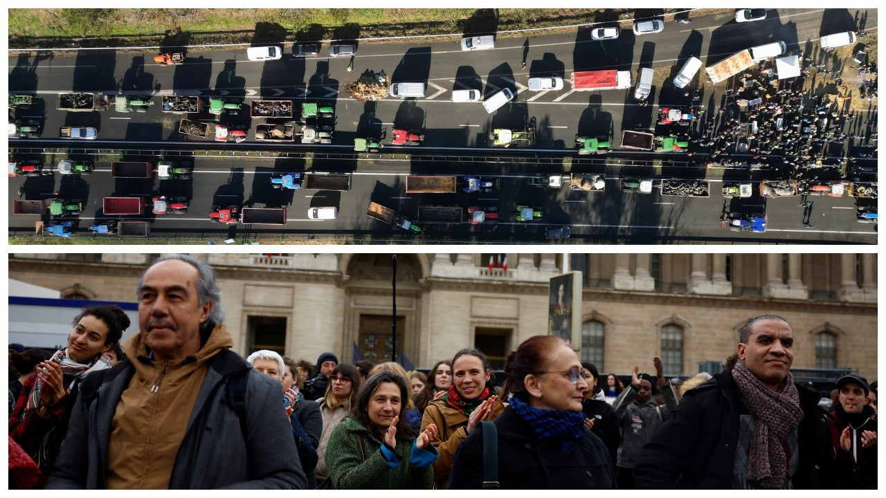 Fransa'da çiftçiler ve göç yasası karşıtları sokakta: 'Bizim sonumuz, sizin açlığınız olacak'